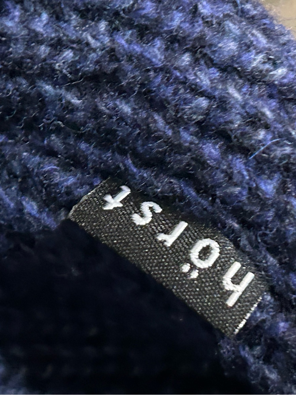 Hörst Men’s Navy Wool Shawl Collar Cardigan Made in Italy L - Picture 9 of 11